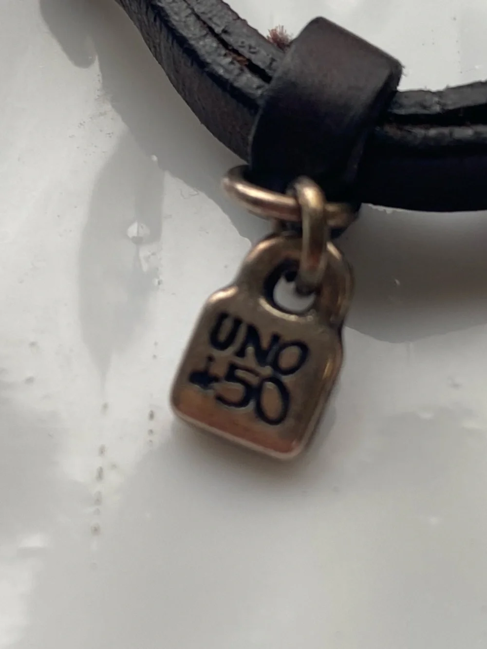 UNO de 50 Pearl and Bit Dark Brown Leather adjustable - Picture 6 of 7